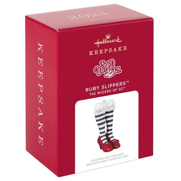 New! Wizard of Oz Ruby Slippers Hallmark Keepsake Christmas Ornament 2021 Witch - Picture 1 of 5